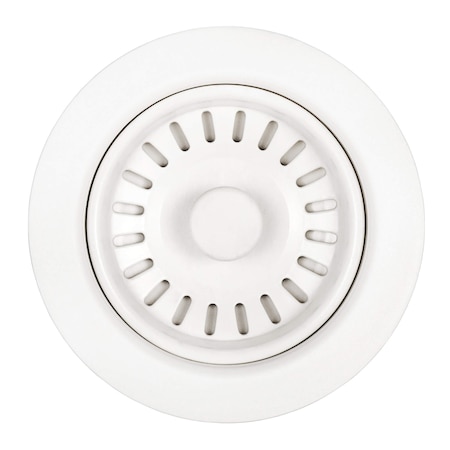 Ruvati Kitchen Sink Basket Strainer Drain Assembly Matte White RVA1038WH